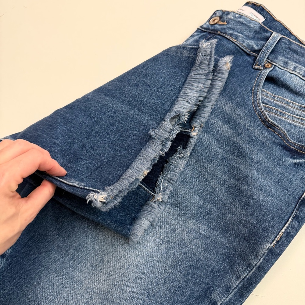 Kancan Jeans Estilo Patchwork Flare Back Raw Hems… - image 12